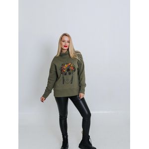 RADADA Sweatshirt 'FLOWER GIRL'  kaki
