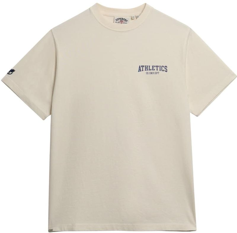 Superdry - Essentials - T-shirt - Crème / Marine