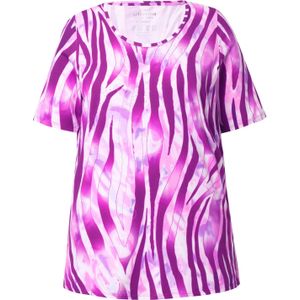 Ulla Popken Shirt  lila / donkerlila / wit