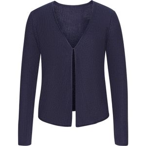 Vivance - Vest - Marine - Met Haakjessluiting - Lange Mouwen - Diepe V-hals