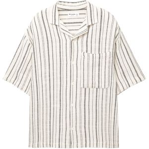 Pull&Bear Overhemd  zwart / wit