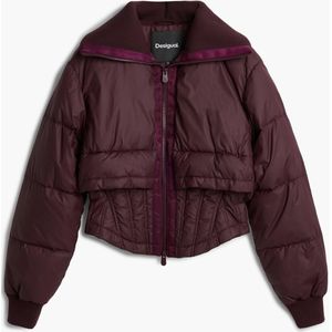 Desigual Winterjas 'Quilted'  wijnrood