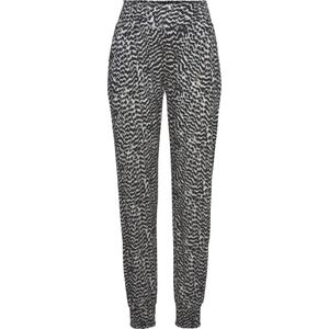 Harembroek - Zwart/Wit - All-over Print - Elastische Tailleband
