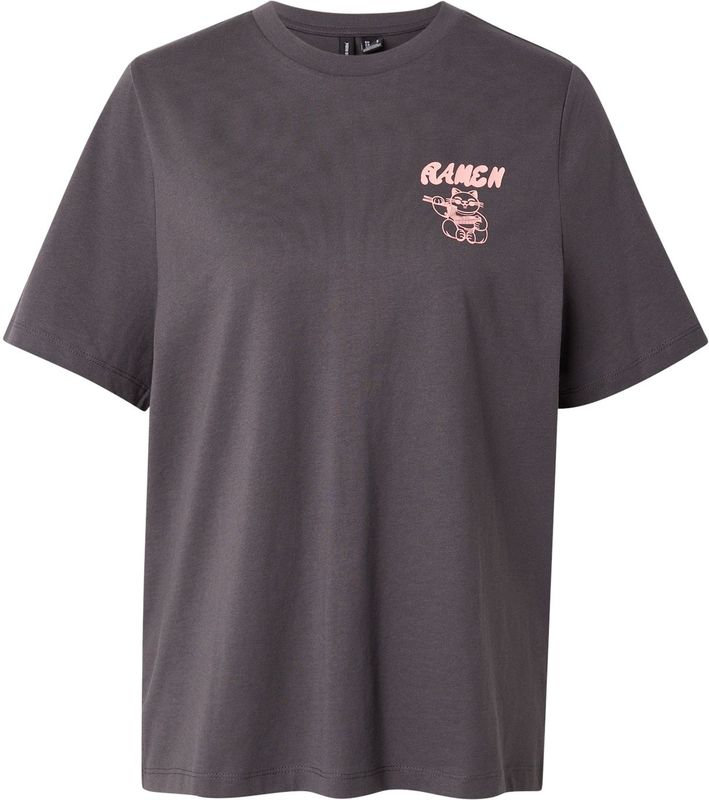 VERO MODA Shirt 'VMLILJE CATY'  basaltgrijs / rosa