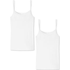 SCHIESSER Onderhemd ' Luxury '  wit gemêleerd