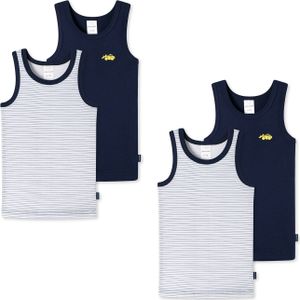 SCHIESSER Onderhemd  navy / geel / wit