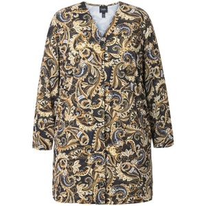 Ulla Popken Shirt  donkeroranje / zwart / wit