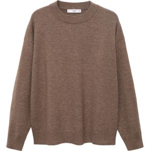 MANGO Trui 'NEKKO'  bruin gemêleerd