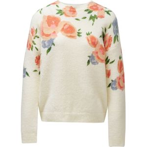 Salsa Jeans - Floral Print - Trui - Natuurlijke Kleur - Normale Pasvorm