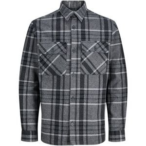 JACK & JONES Overhemd  grijs / zwart / offwhite