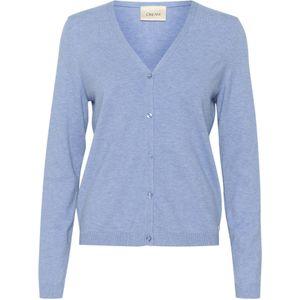 Cream Gebreid vest 'Dela'  blauw gemêleerd