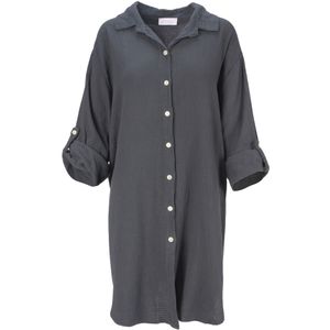 Seasons of April - Blouse - Antraciet - Klassieke Blouse - Lange Mouw