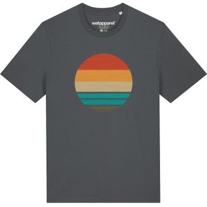 Watapparel Shirt ' Retro Sunset Ocean '  antraciet / gemengde kleuren