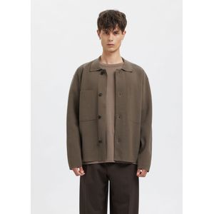 SELECTED Gebreid vest  aardetinten