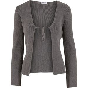 Noisy may - Gebreid vest - Antraciet - NMAylin