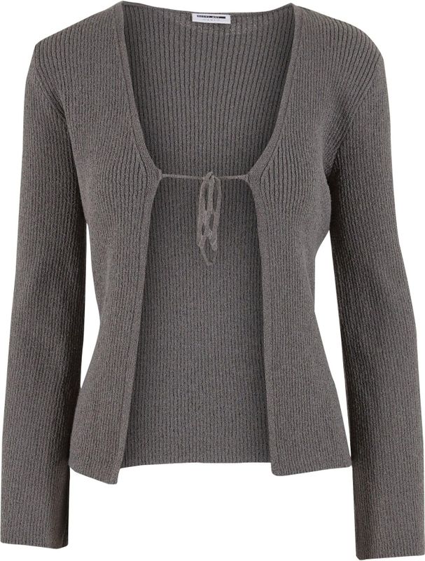 Noisy may - Gebreid vest - Antraciet - NMAylin