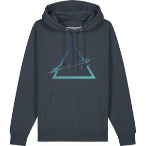 Watapparel Sweatshirt ' Triangle '  blauw gemêleerd / antraciet
