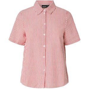 PIECES Blouse 'PCSally'  cranberry / wit