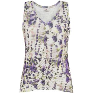 DEHA Top  beige / groen / sering