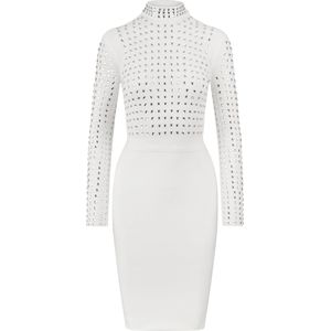 Kraimod Cocktailjurk  zilver / wit
