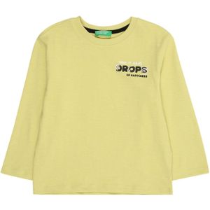 UNITED COLORS OF BENETTON Shirt  duifblauw / limoen / zwart / wit