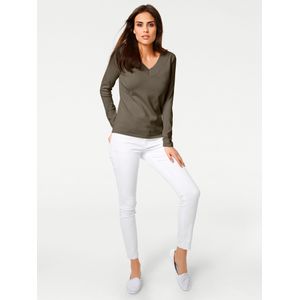 Gebreide Trui - Olijf - 100% Katoen