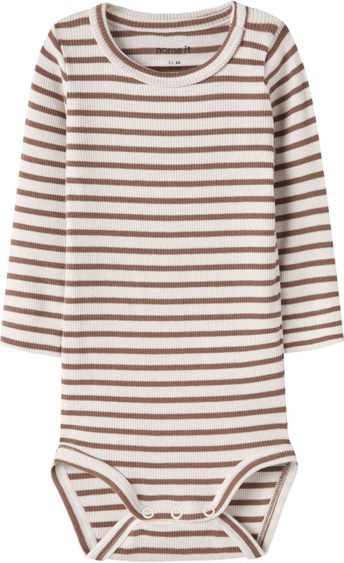 NAME IT Rompertje/body 'NBNBANI'  bruin / lichtbruin