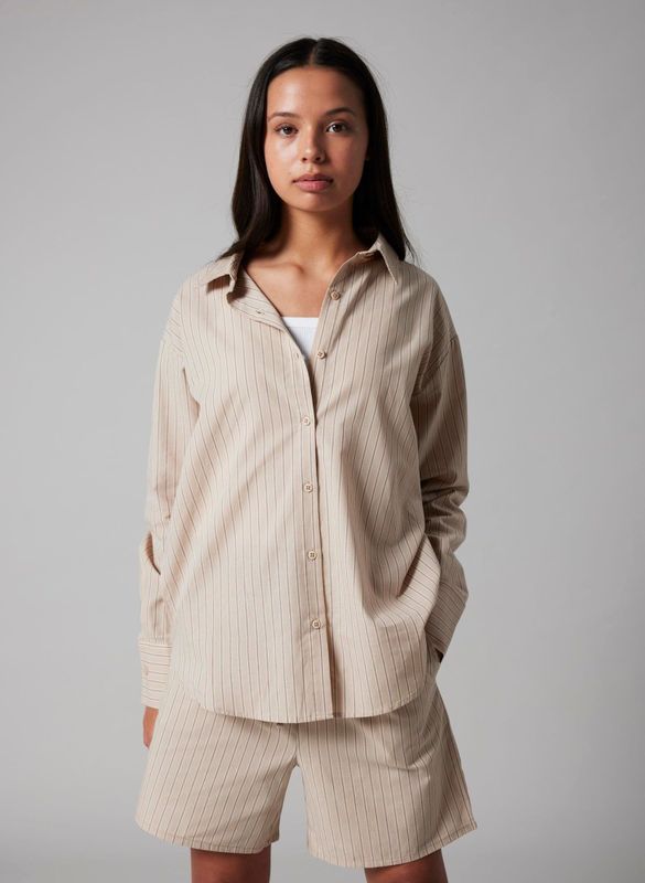 Overhemd - Relaxed Fit - Lange Mouwen - Blousekraag - Geweven Stof