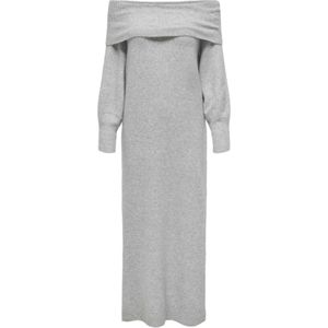 Onloda - Midi-jurk - Gebreide Jurk - Off-shoulder - Lange Mouwen - Regular Fit