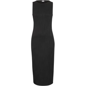 Lascana - Midi-jurk - Zwart - Aansluitend - Kuitlengte