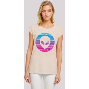F4NT4STIC Shirt 'Alien Kopf'  beige / blauw / lila / pink