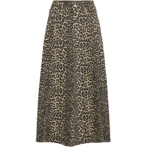 VILA Rok 'Chia'  beige / bruin / zwart