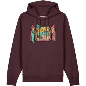 Watapparel Sweatshirt 'Surf And Beach'  geel / groen / donkerrood / zwart