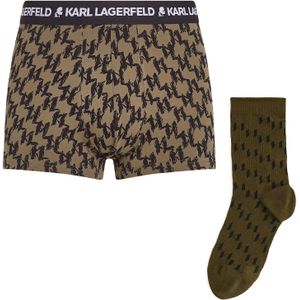 Karl Lagerfeld Boxershorts  olijfgroen / zwart / wit