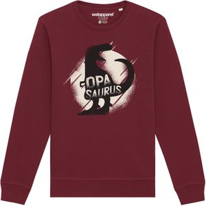 Watapparel Sweatshirt ' Opasaurus '  bourgogne / zwart / wit