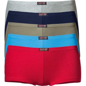 Hipsters - Rood/Marine/Blauw/Kaki/Grijs mêlee - Katoen - Nauwsluitend