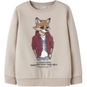 Sweatshirt - Regular Fit - Geborstelde Sweatstof - Lange Mouwen - O-hals