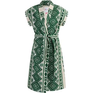 IZIA Bodywarmer  donkergroen / zilver / wolwit