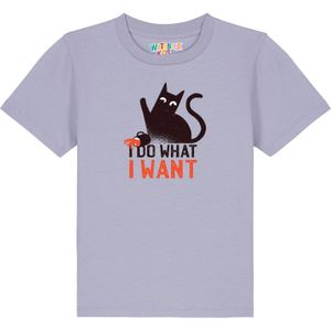 watabout.kids Shirt 'Cat'  lichtlila / rood / zwart / wit