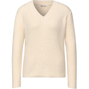 Street One - Zachte Trui - Beige - Dames - V-hals
