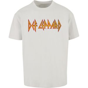 F4NT4STIC Shirt 'Def Leppard'  geel / lichtgrijs / rood