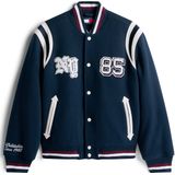 Tommy Jeans Tussenjas 'BEST VARSITY'  navy / knalrood / wit