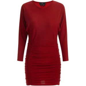 faina Jurk  donkerrood
