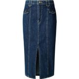 Pepe Jeans - PL9011869 - Midi Rok - Blauw - Casual - Katoen - Denim