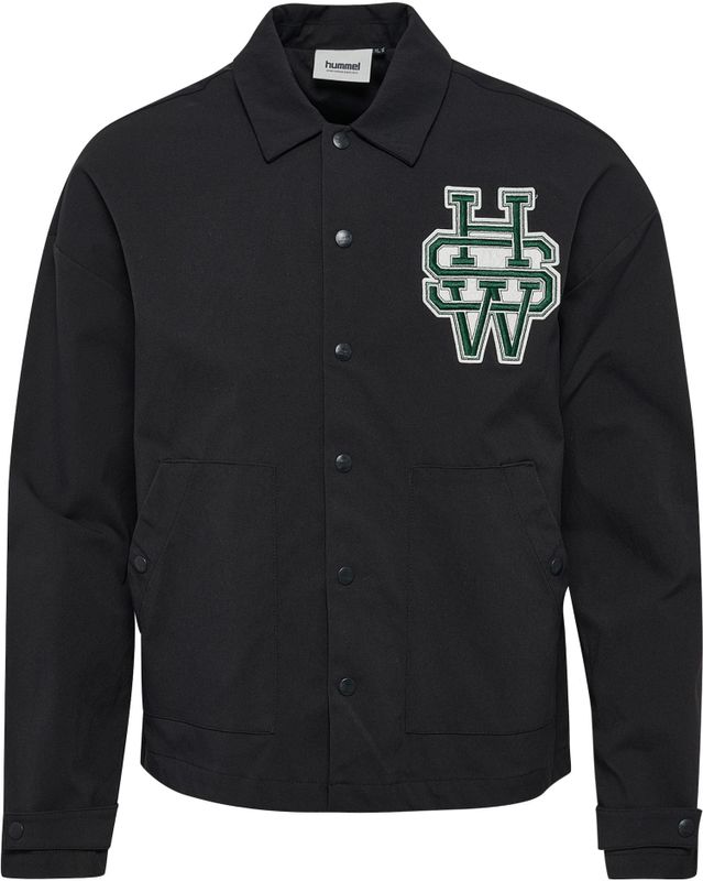 Hummel Sportjas 'Coach'  donkergroen / zwart / wit