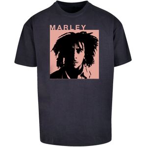 F4NT4STIC Shirt 'Bob Marley'  donkerblauw / zalm roze / zwart