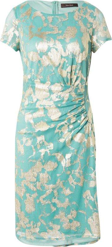 Cocktailjurk - Gevoerde Zoom - Glitterend - All-over Patroon - Knielengte