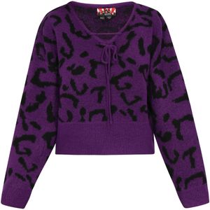 myMo ROCKS Trui  aubergine / zwart