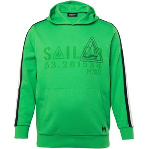 Men Plus Sweatshirt  groen / zwart / wit