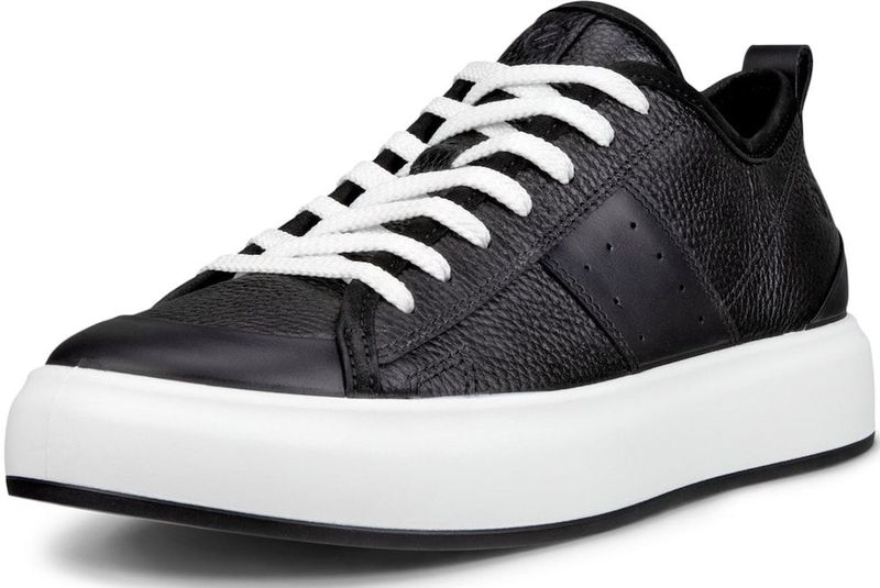 Sneakers - Street Ace - Effen - Leer - Platte Hak